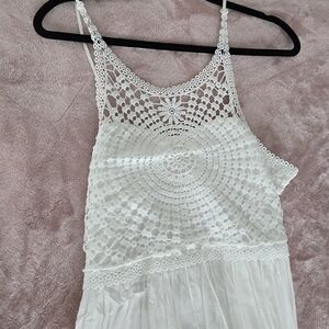 Rebellion White Crochet Lace Top